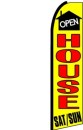 Feather Banner Flag Only 11.5' Open House Saturday Sunday