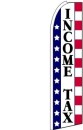 Feather Banner Flag 11.5' Income Tax stars stripes