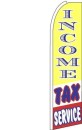 Feather Banner Flag 11.5' Income Tax Service yellow