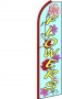 Feather Banner Flag Only 11.5' Flowers carnations