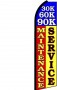 Feather Banner Flag Only 11.5' 30K 60K 90K Maintenance Service red blue