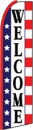 Feather Flag Banner 11.5' Welcome Patriotic