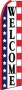 Patriotic Feather Flag Banner 11.5' Welcome flag