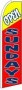 Feather Flag Banner Only 11.5' Open Sundays