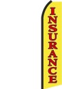 Feather Banner Flag 11.5' Insurance red yellow