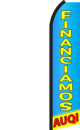 Feather Banner Flag 11.5' Financiamos Aqui blue