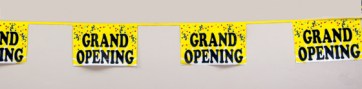 60' String Pennant Grand Opening (1 sided)