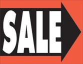 Yard/Lawn Signs 18in x 23in Sale Fluorescent Orange Black