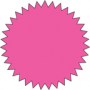 Fluorescent Labels Blank Burst 1 5/8in Pink 380 per roll