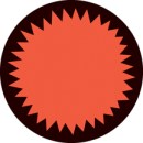 Fluorescent Labels Round 2in Blank Burst 250 per roll