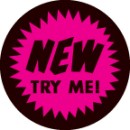 Fluorescent Labels Round 2" New Try Me! 250 per roll green