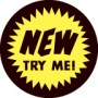 Fluorescent Labels Round 2 inch New Try Me! 250 per roll yellow