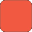 Fluorescent Label Blank Rectangle Red Orange