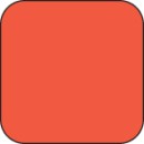 Fluorescent Label Blank Rectangle Red Orange