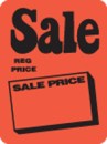 Fluorescent Label Sale 1 1/2 x 2 Fluorescent red orange