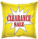 Clearance Sale Mylar Promotional Balloons 18in Square 5 pack