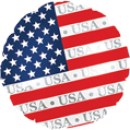 Patriotic USA Flag Design Mylar Balloons 18in Round 5 pack