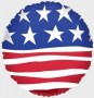 Mylar Promotional Balloons 18 inch Round American Flag wavey 5 pack