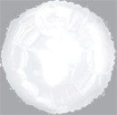 Balloons White Round Mylar 18in 5 pack