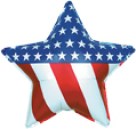 Balloons Patriotic USA Flag Design Mylar 18in 5 pack