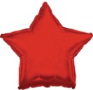 Balloons star red Mylar 18in 5 pack