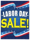 Seasonal Window Poster 25'' x 33'' Labor Day Sale Business Store Signs