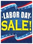 Patriotic Seasonal Sign Poster 38" x 50" Labor Day Sale Business Store Signs