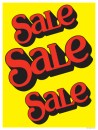 Business Store Signs Retail Sign Poster 38" x 50" Sale Sale Sale