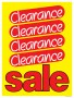 Retail Sale Sign Poster Clearance Sale