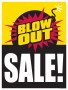 Retail Sale Signs Posters Blow out Sale Bomb