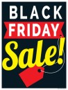 Sale Signs Posters 25 x 33 Black Friday Sale Seasonal Christmas red tag