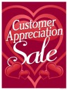 Retail Sale Signs Posters Customer Appreciation