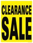 Sale Signs Posters 22" x 28" Clearance Sale yellow black Business Store Signs