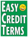 Retail Sale Signs Posters Easy Credit Terms