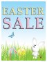 Seasonal Sale Signs Posters Easter Sale bunny