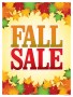 Seasonal Sale Signs Posters Fall Sale leaves
