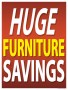 Furniture Window Sale Signs Business Poster 38" x 50" Huge Furniture Savings