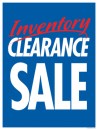 Retail Sale Signs Posters Inventory Clearance Sale blue