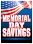 Patriotic Holiday Sale Signs Posters Memorial Day Saving
