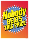 Retail Sale Signs Posters Nobody Beats This Price