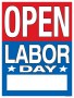 Seasonal Holiday Sale Signs Posters Open Labor Day