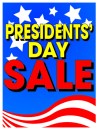 Window Poster 25in x 33in Presidents Day Sale