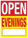 Retail Sale Signs Posters Open Evenings