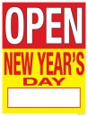 Seasonal Sale Signs Posters Open New Years Day