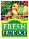 Super Market Sign Poster 25in x 33in Fresh Produce