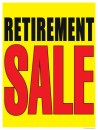Retirement Sale Window Sign Posters 25'' x 33'' Retirement Sale red yellow black