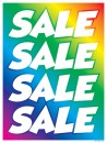 Retail Sale Signs Posters Sale rainbow