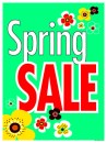 Seasonal Retail Sign Poster Spring Sale 5 flowers