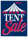 Retail Sale Signs Posters Tent Sale blue