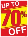 Retail Sale Signs Posters Up to 70% Off